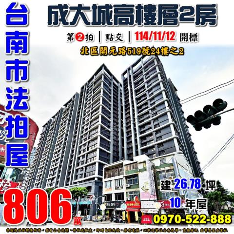 北區開元路成大城2房