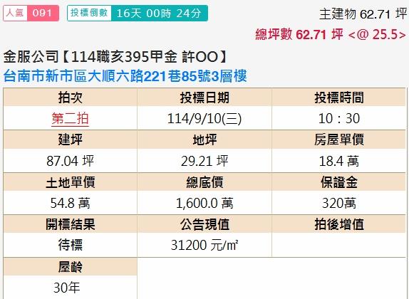 新市法拍屋法拍-1