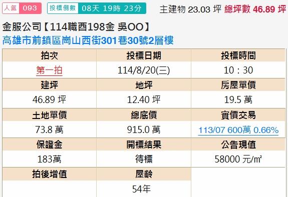 前鎮法拍法拍屋-1