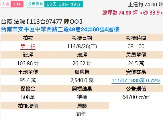 台南法拍屋法拍-1