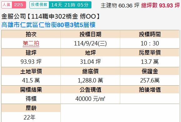 高雄仁武法拍法拍屋-1