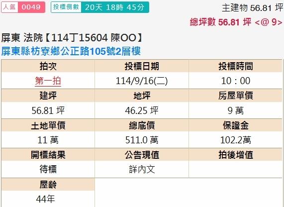 屏東枋寮法拍屋法拍-1