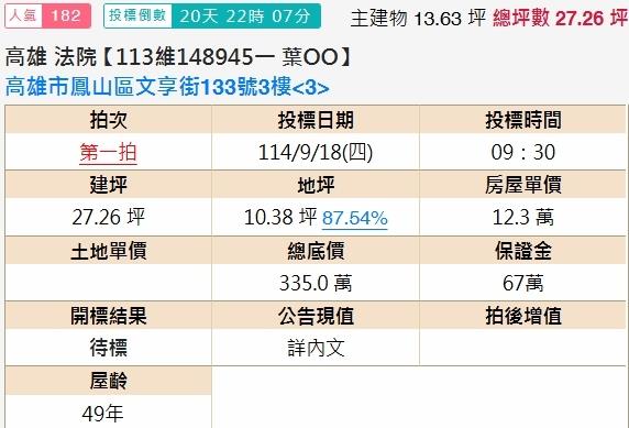 高雄鳳山法拍法拍屋-1
