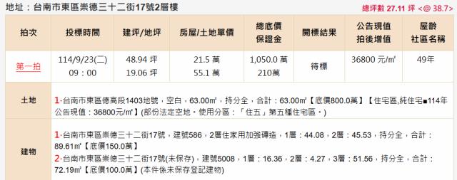 台南法拍屋法拍-1