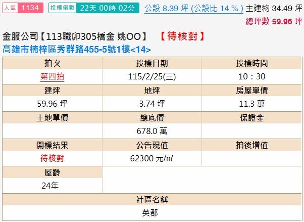 楠梓法拍法拍屋-1