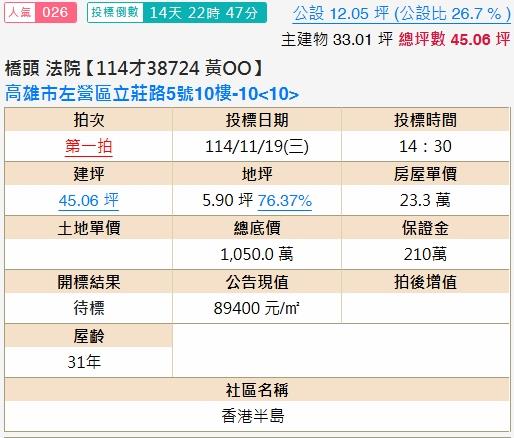 左營法拍法拍屋-1