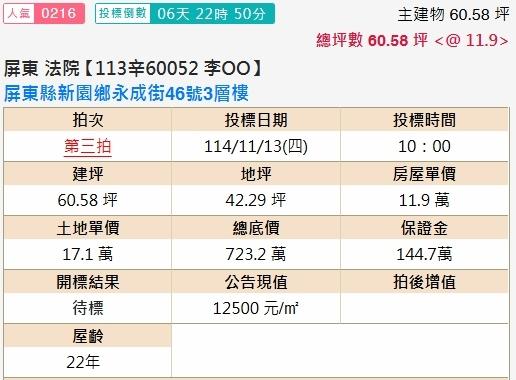 屏東新園法拍法拍屋-1