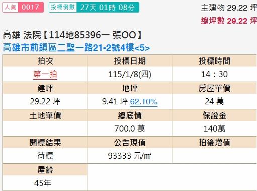 高雄前鎮法拍屋法拍-1