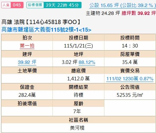 高雄鹽埕法拍法拍屋-1