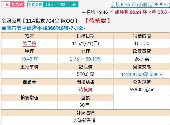 台南安平拍賣法拍屋-1