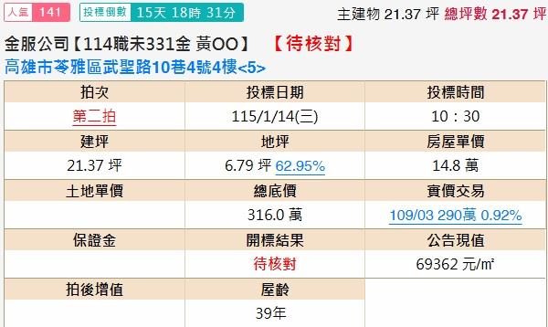 苓雅法拍法拍屋-1