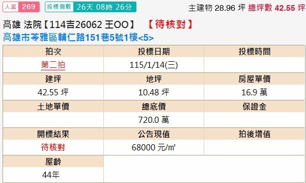 苓雅法拍屋法拍-1