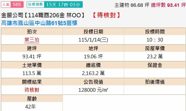 高雄鳳山法拍屋法拍-1