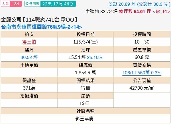 台南永康法拍屋法拍-1