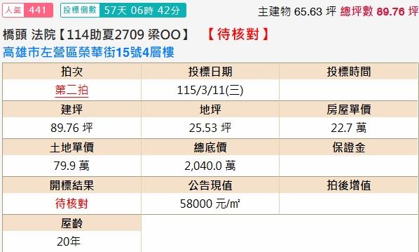 高雄左營法拍法拍屋-1
