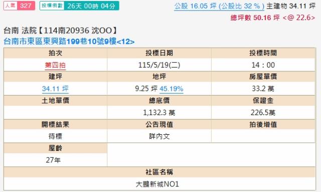 東區法拍屋法拍-1