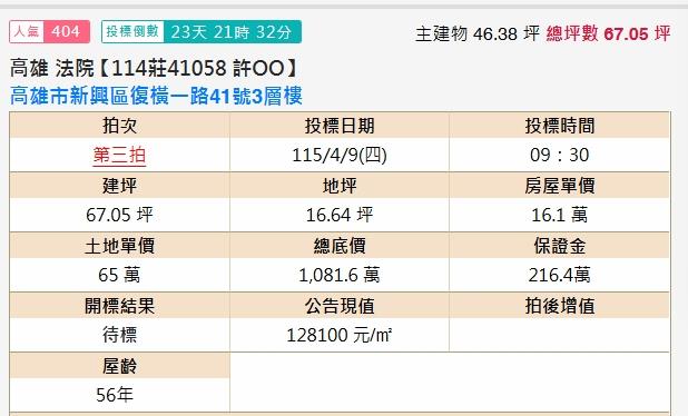 鳳山法拍屋拍賣-1