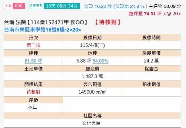 台南東區法拍法拍屋-1