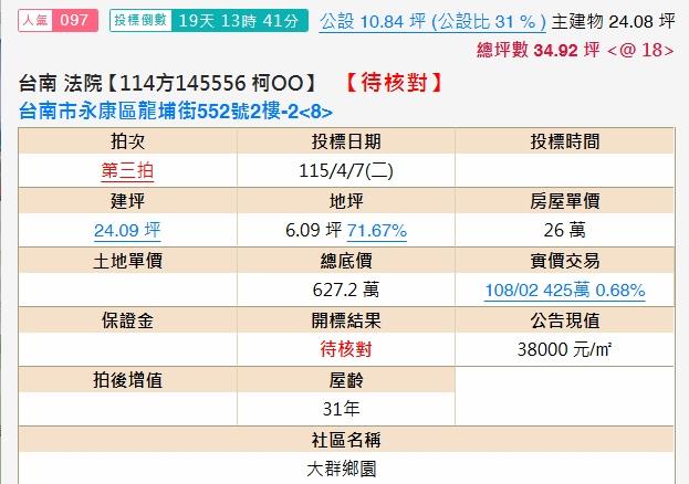 台南永康法拍屋拍賣-1
