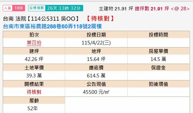 東區拍賣法拍屋-1