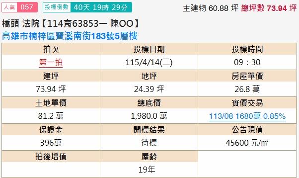 楠梓法拍法拍屋-1
