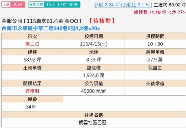 台南法拍法拍屋-1