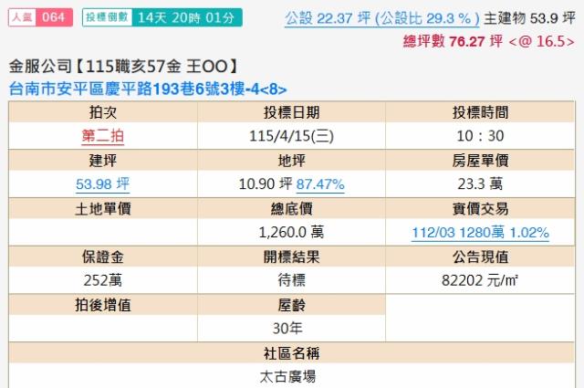 台南法拍屋法拍-1
