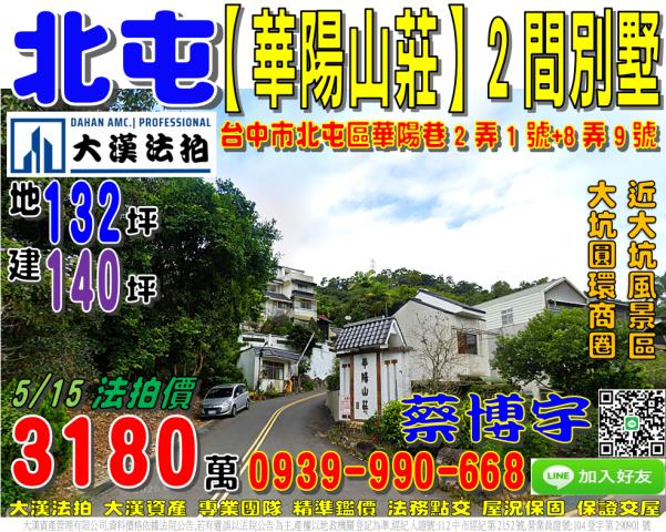 太平太和路一段57之3號佑崧逸境雙車社區別墅法拍屋近中國醫