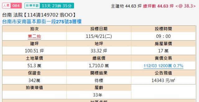 台南拍賣法拍屋-1