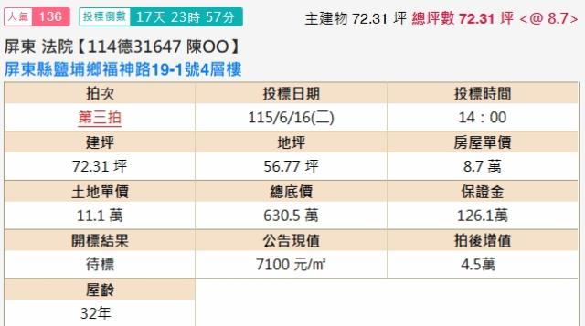 屏東法拍屋法拍-1