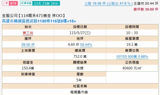橋頭拍賣法拍屋-1