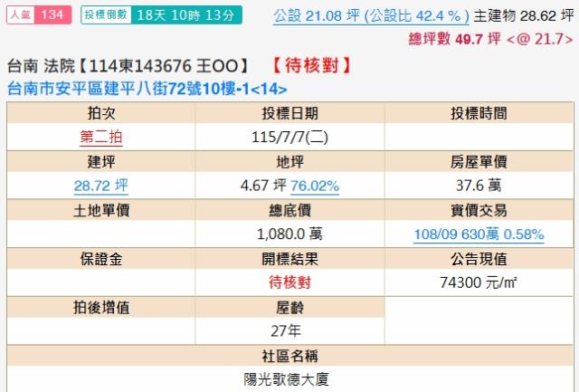 台南法拍法拍屋-1