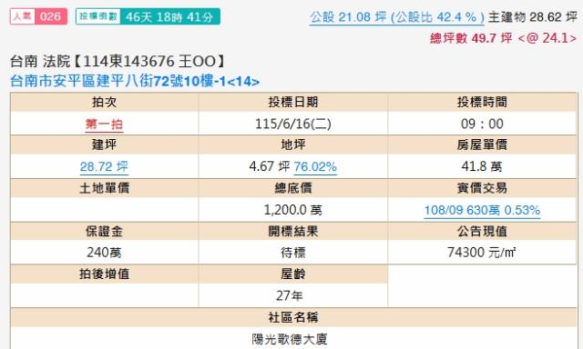 台南法拍法拍屋-1