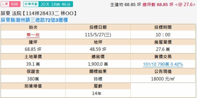 屏東潮州法拍屋法拍-1