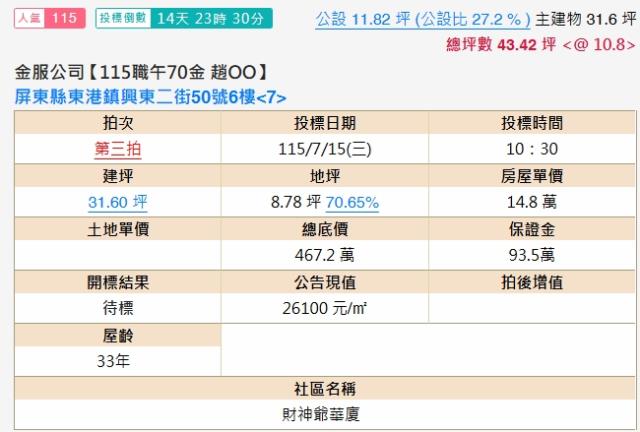 屏東東港法拍法拍屋-1