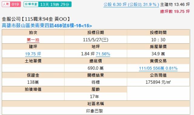 鼓山法拍屋拍賣-1