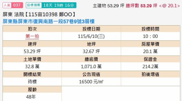 屏東市法拍屋法拍-1