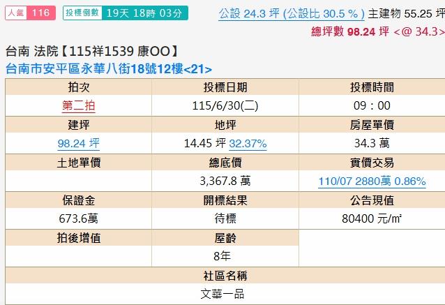 安平法拍屋法拍-1