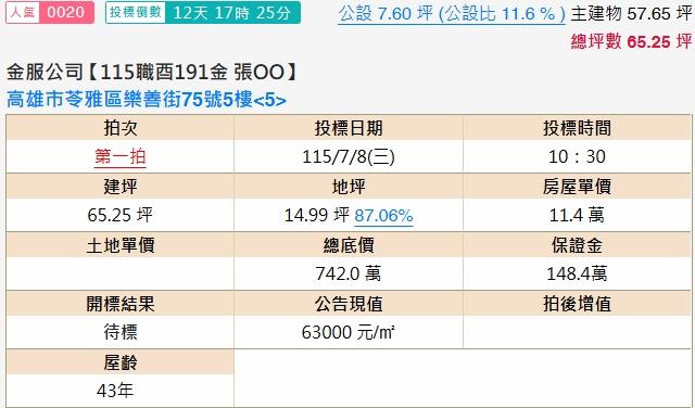 苓雅法拍法拍屋-1